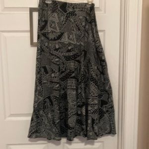 Charter Club Black/White Midi Skirt Sz 14